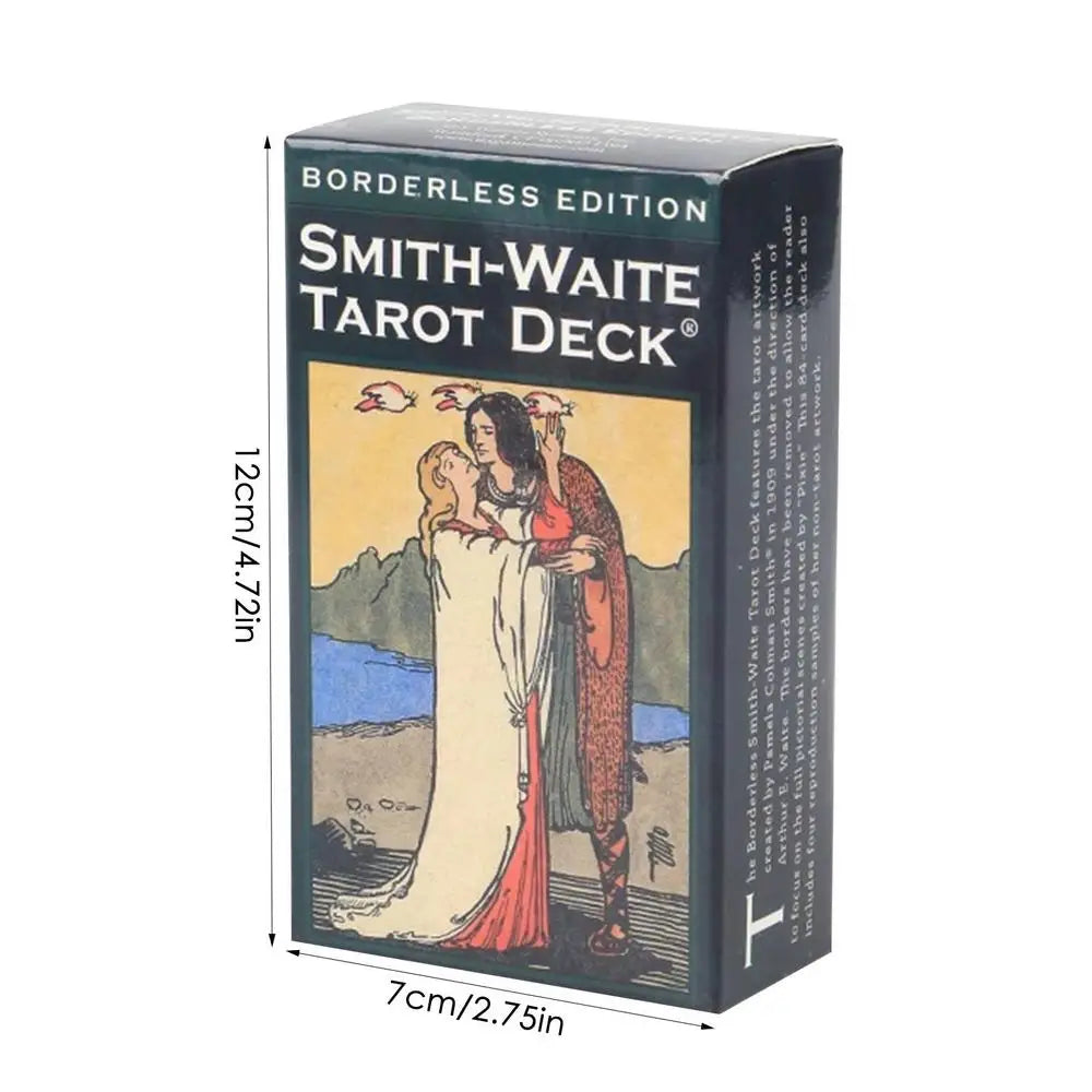 Large Borderless Smith-Waite Tarot Deck – Pocket Size 12×7cm Full English