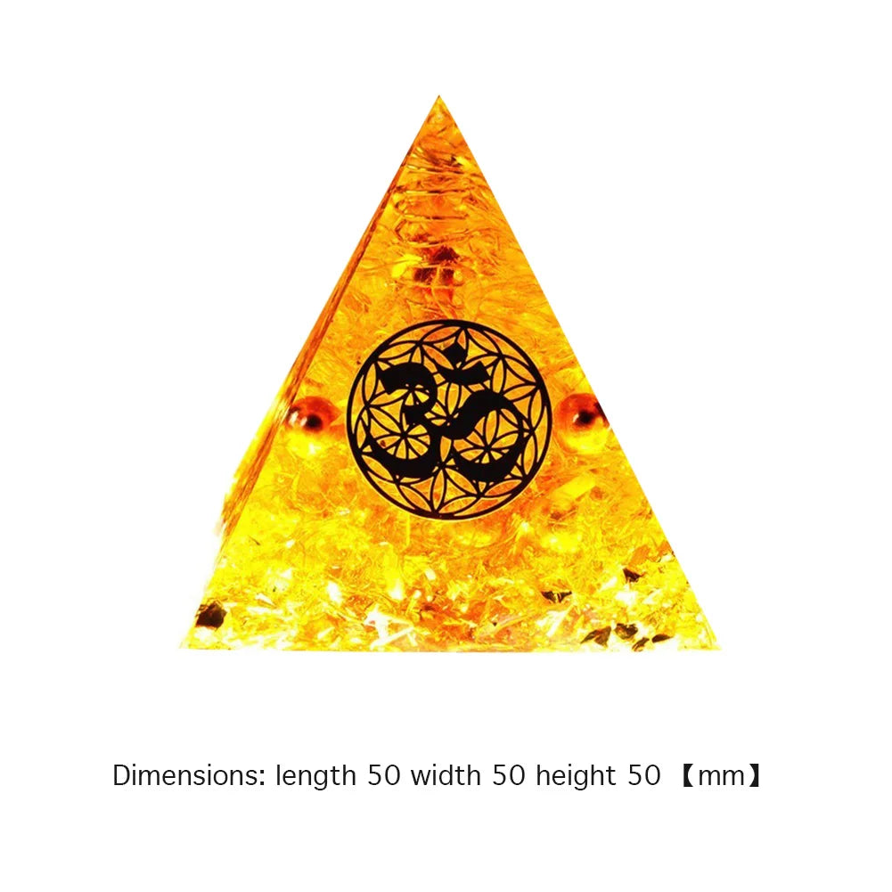 Natural Tiger Eye Orgonite Pyramid Healing Crystals Energy Generator Reiki Chakra Multiplier Orgone Amethyst Meditation Stone5X5