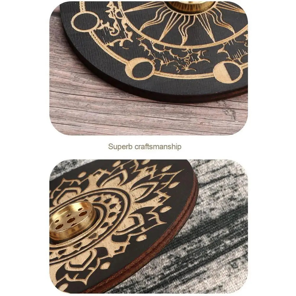 Incense Stick Burner Cute Incense Holder For Sticks Wood Incense Tray Holder For Sticks With 9 Hole For Yoga Meditation And Home