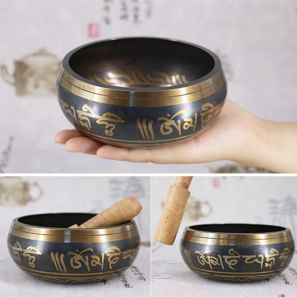 Nepal Tibetan Singing Bowl 4 Sizes – Handmade Himalayan Buddhist Bronze Chime for Yoga and Meditation