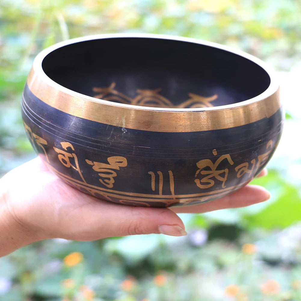 Nepal Tibetan Singing Bowl 4 Sizes – Handmade Himalayan Buddhist Bronze Chime for Yoga and Meditation