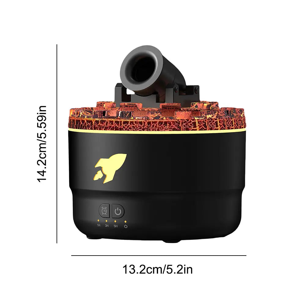 Volcanic Crack Light Cannons Humidifier Essential Oil Diffuser Air Humidifier with Timer for Home Bedroom Office w/ Night Light
