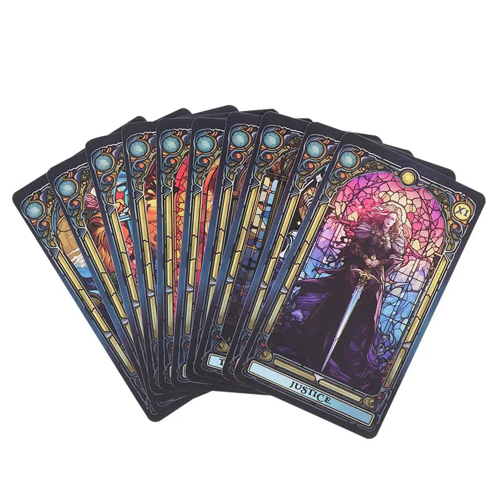 Tarot of Stained Glass – 78-Card Deck for Divination Guidance