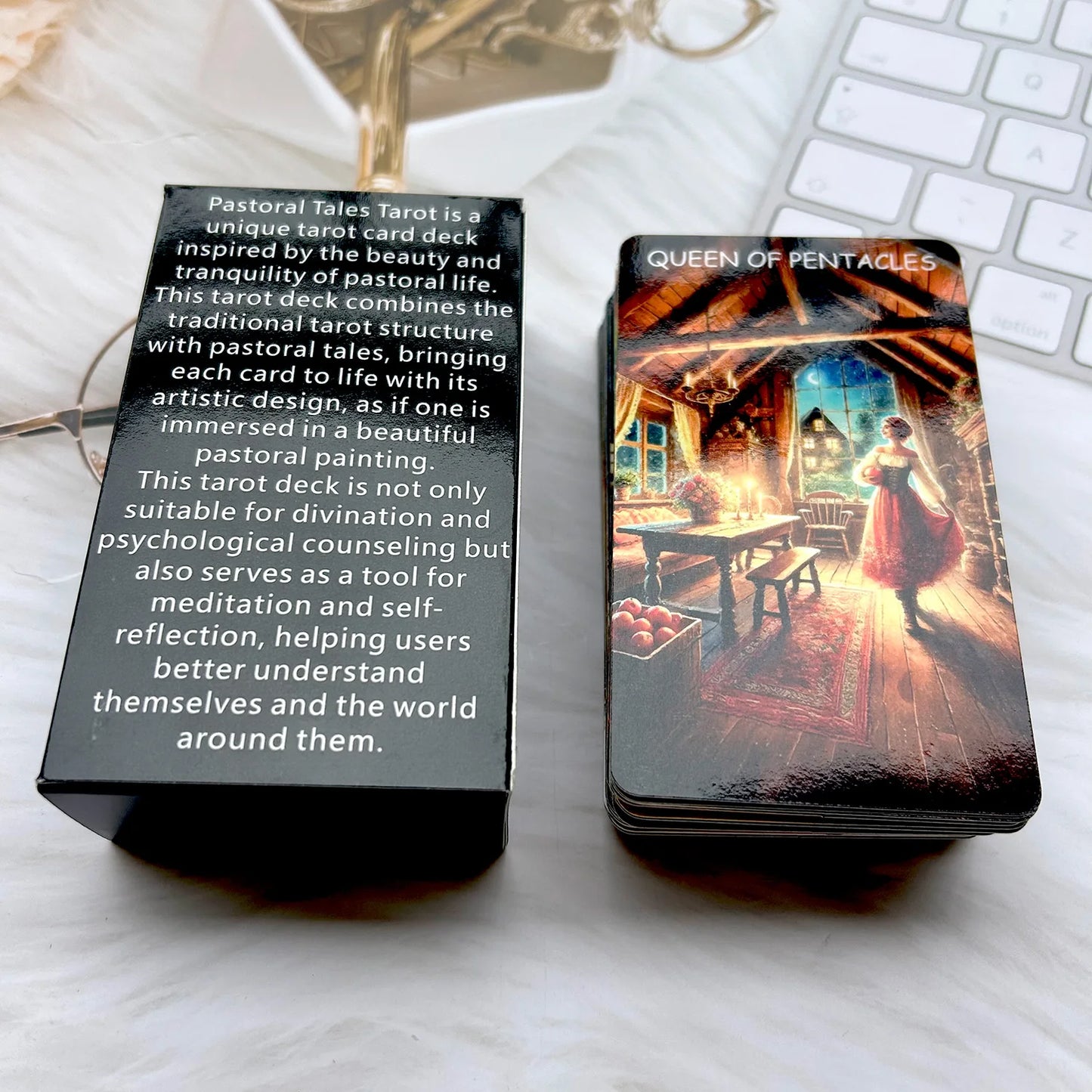 Pastoral Story Waite Tarot – 79-Card Deck with PDF Guide for Divination