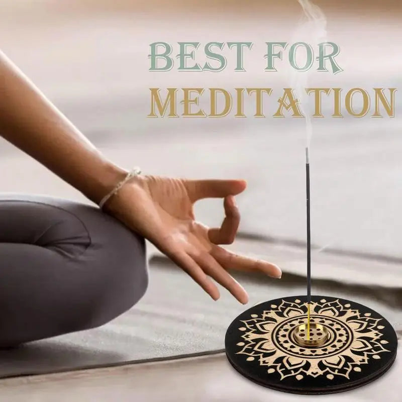 Incense Stick Burner Cute Incense Holder For Sticks Wood Incense Tray Holder For Sticks With 9 Hole For Yoga Meditation And Home