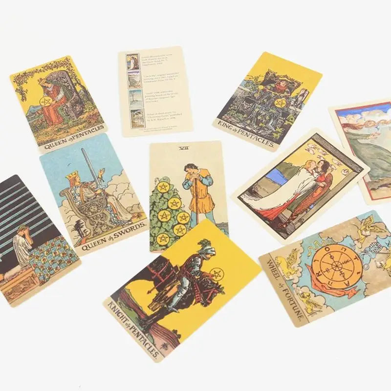 Large Borderless Smith-Waite Tarot Deck – Pocket Size 12×7cm Full English