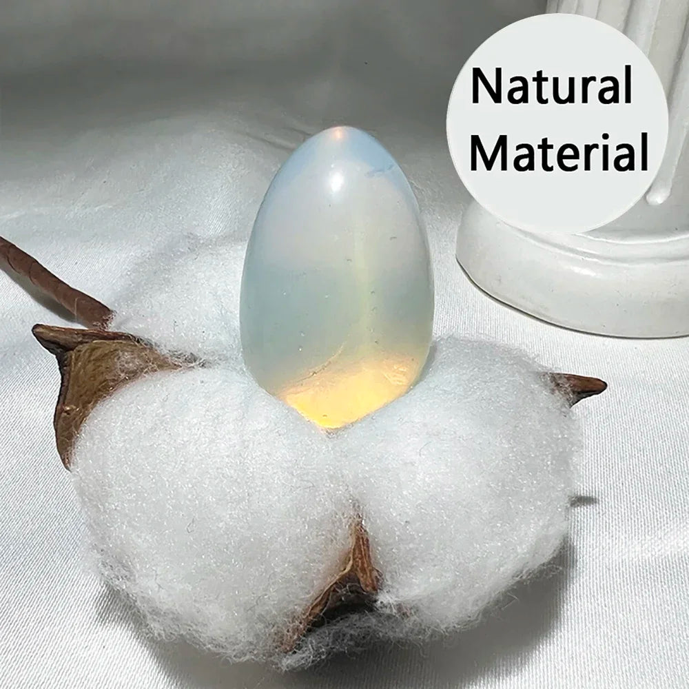 Natural Crystal Stone Egg – Polished Citrine, Tiger’s Eye, Obsidian & More