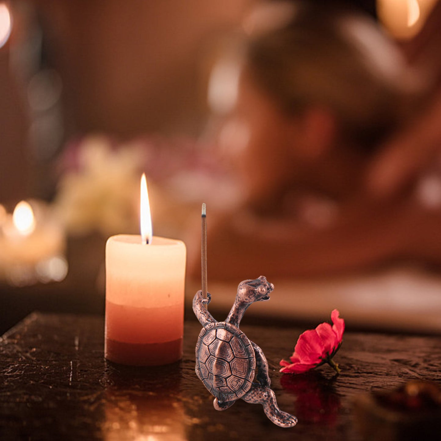 Turtle Shape Incense Stick Holder Copper Censer Bracket Household Accessory For Living Room Office Decoration Home Decoration