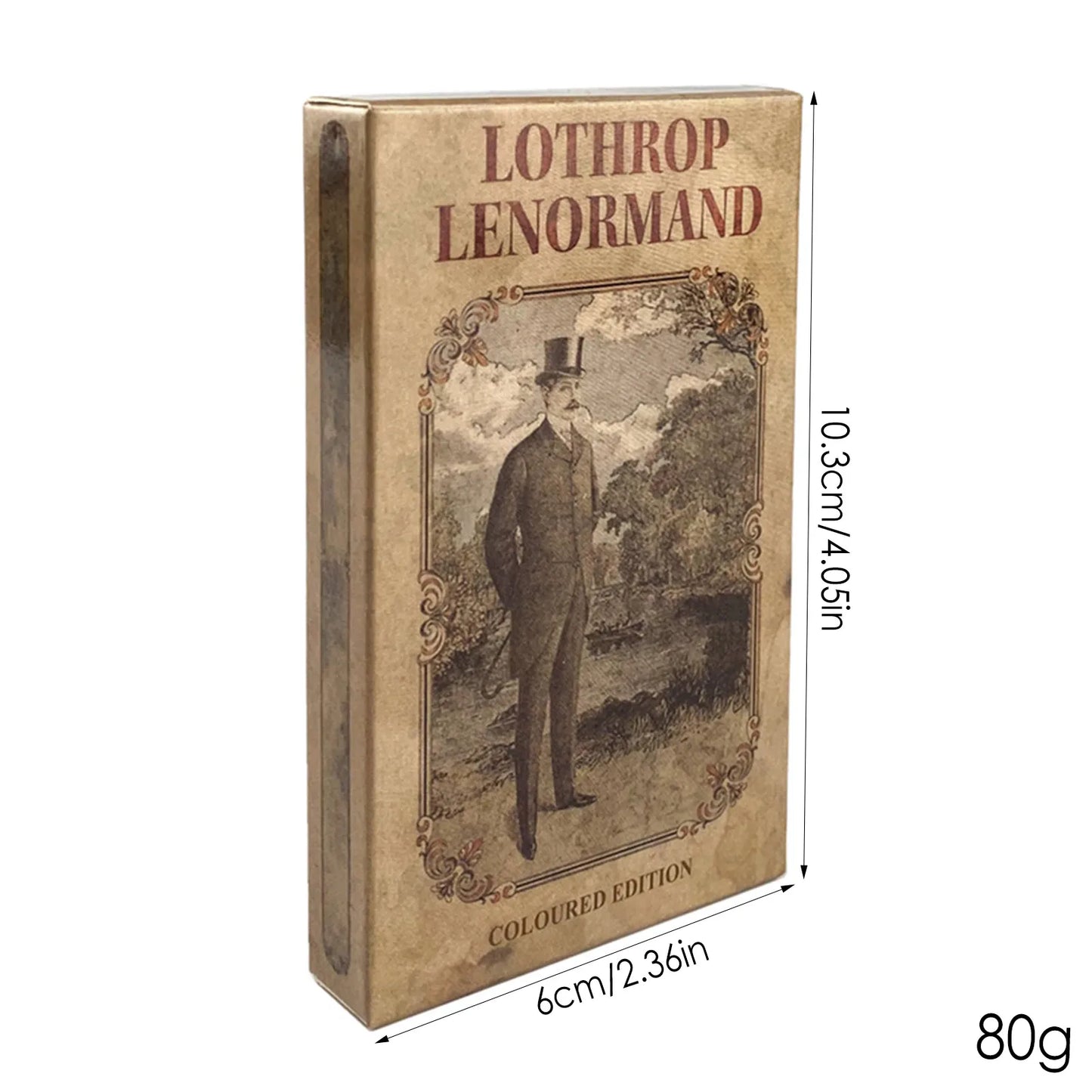 Lothrop Lenormand Coloured Divination Cards – Poker-Size Retro Vintage Oracle Deck