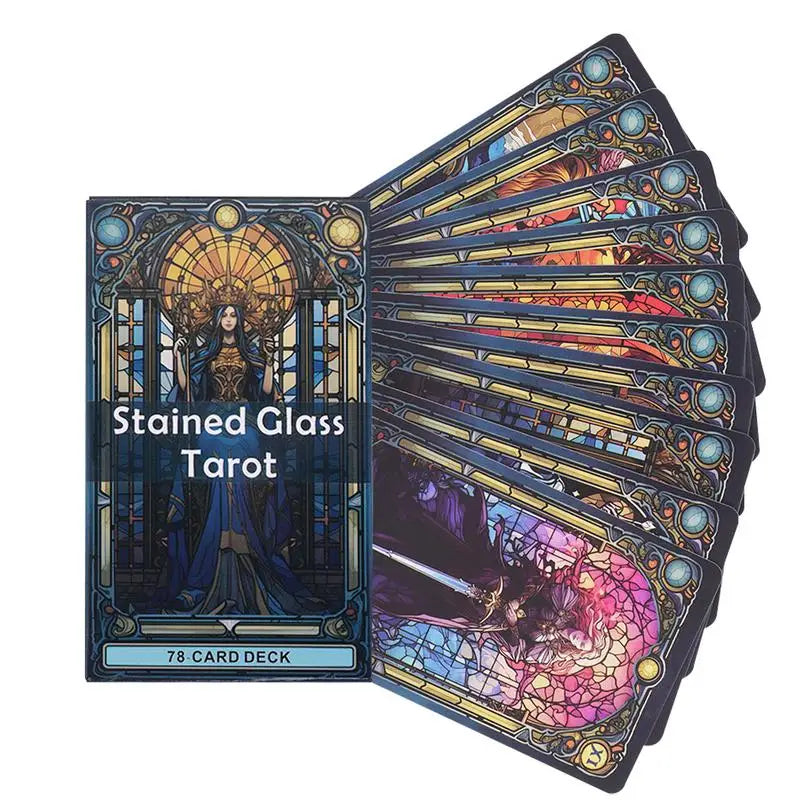Tarot of Stained Glass – 78-Card Deck for Divination Guidance