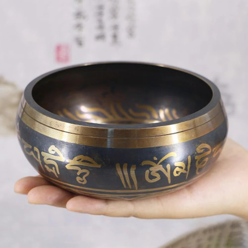 Nepal Tibetan Singing Bowl 4 Sizes – Handmade Himalayan Buddhist Bronze Chime for Yoga and Meditation