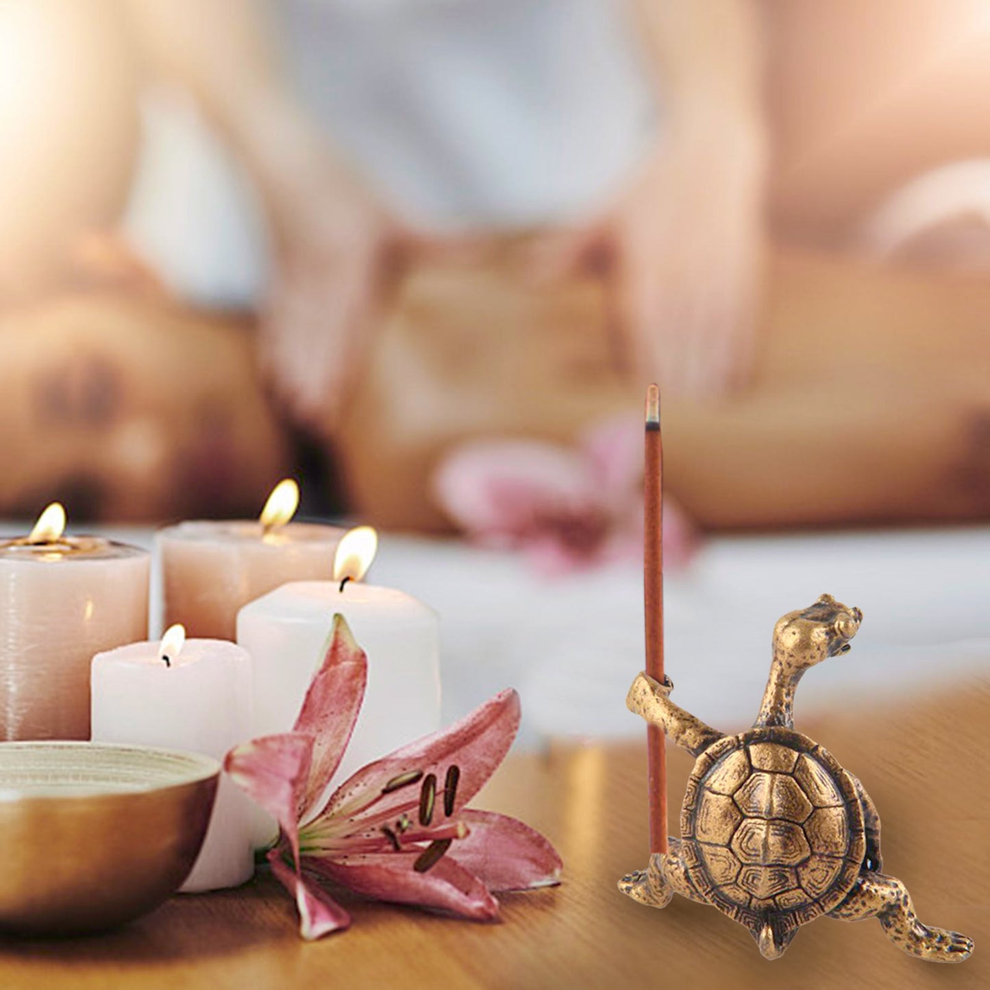 Turtle Shape Incense Stick Holder Copper Censer Bracket Household Accessory For Living Room Office Decoration Home Decoration