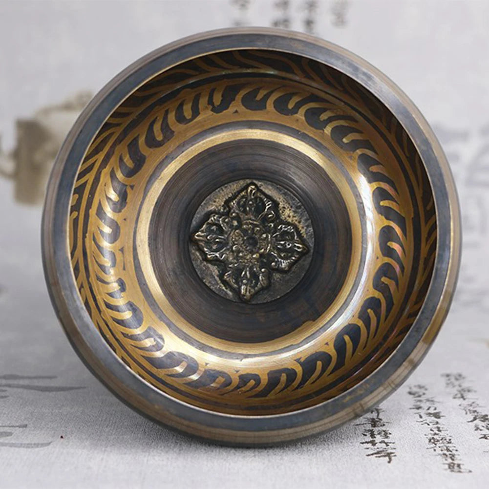 Nepal Tibetan Singing Bowl 4 Sizes – Handmade Himalayan Buddhist Bronze Chime for Yoga and Meditation