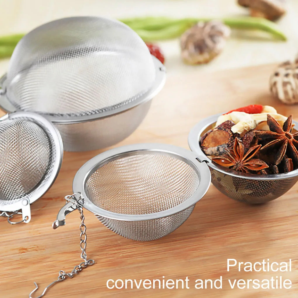 New Tea Strainer Stainless Steel Tea Infuser Mesh Tea Ball Infuser Filter Reusable Loose Leaf Strainer Herb Tea Accessories
