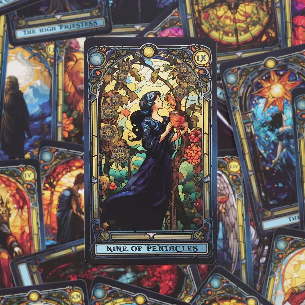Tarot of Stained Glass – 78-Card Deck for Divination Guidance