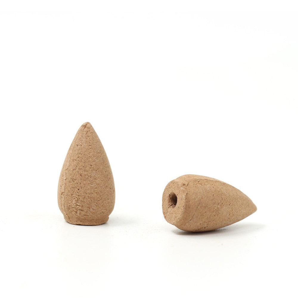 10 Pcs Pure Natural Agarwood Cone Incense & Ceramic Backflow Burner – Elevate Your Rituals