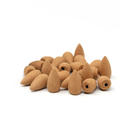 10 Pcs Pure Natural Agarwood Cone Incense & Ceramic Backflow Burner – Elevate Your Rituals