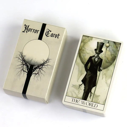 Gothic Horror Tarot Deck – 78 Rider-Waite Cards in Eerie Dark Style