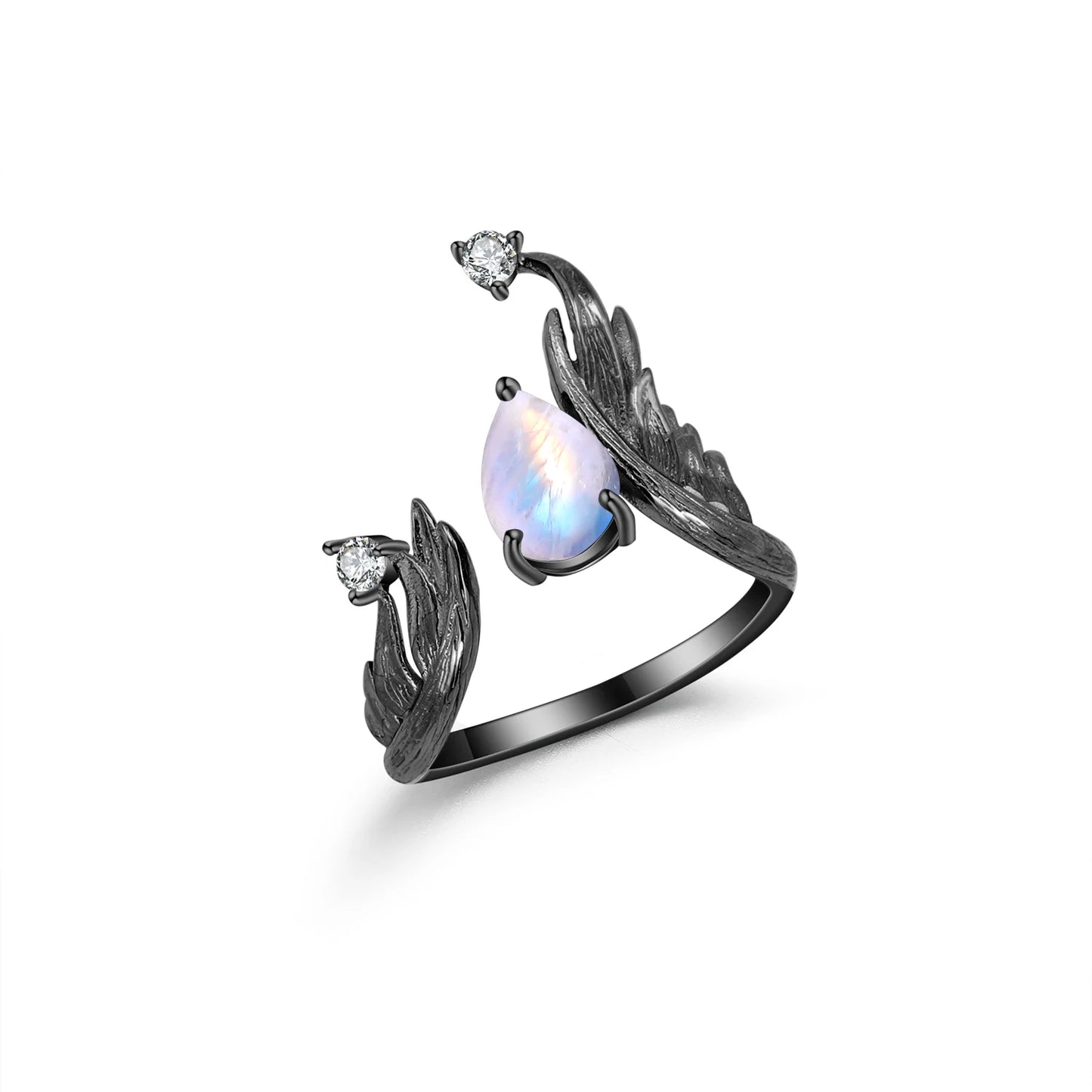 925 Sterling Silver 1.43Ct Amethyst Crystal Ring