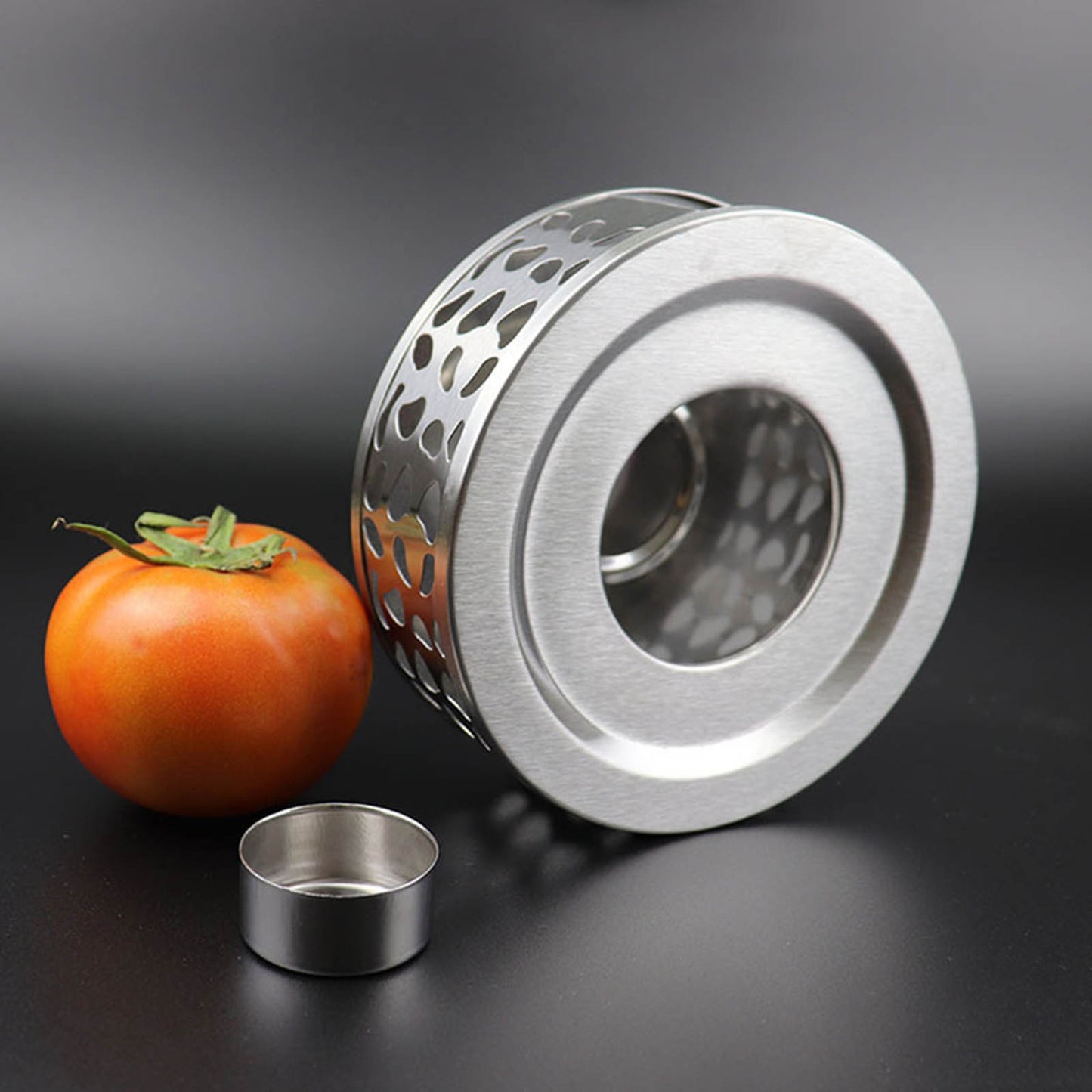 Stainless Steel Tea Teapot Stand Heater Candle Round Base Heater Coffee Milk Candle Holder Stove Crazy Volcano Oil