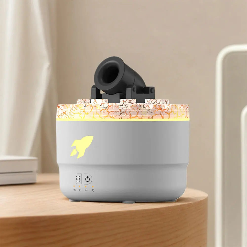 Volcanic Crack Light Cannons Humidifier Essential Oil Diffuser Air Humidifier with Timer for Home Bedroom Office w/ Night Light