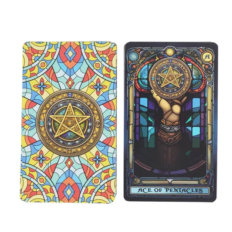 Tarot of Stained Glass – 78-Card Deck for Divination Guidance