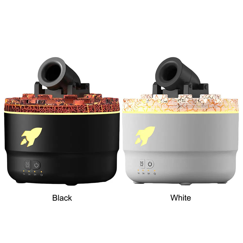 Volcanic Crack Light Cannons Humidifier Essential Oil Diffuser Air Humidifier with Timer for Home Bedroom Office w/ Night Light