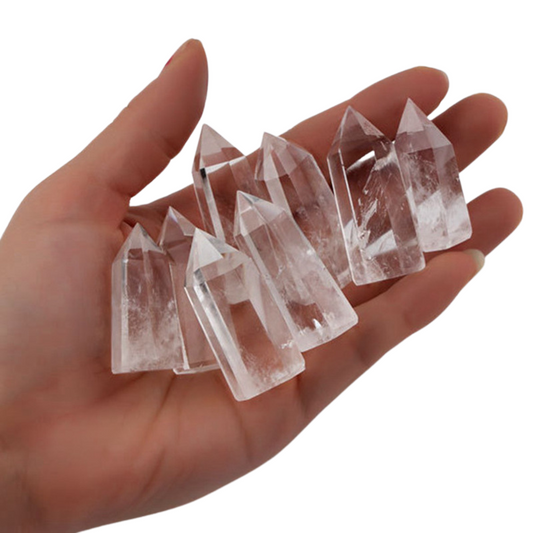 Natural Clear Quartz Crystal Point Wand – 30-40mm Reiki Healing Obelisk