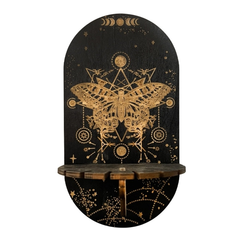 Wooden Black Crystal Display Stand for Pendulums & Healing Stones